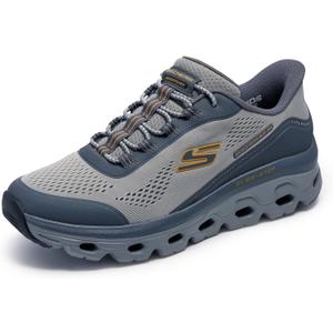Skechers Men's Glide-Step Sole Hands Free Slip-in Sneaker (12 Wide, Grey)