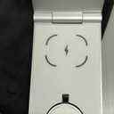 Wireless Charging Station, 3 in 1 Phone Charger Stand, Foldable MagSafe Charger for 17/16/15/14/13/12 Pros Plus, Watch Ultra, Airpods, Magnetic Travel Charging Station with 20w Adapter (White)