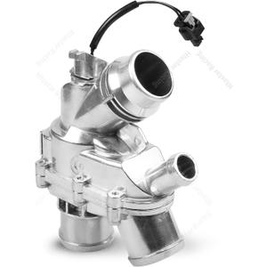 Aluminium Thermostat Assembly w/Sensor Compatible with Land Rover LR4 Discovery Range Rover Sport Velar, Compatible with Jaguar F-Type F-Pace XF XE XJ 3.0 2014-20 Replace for LR117568