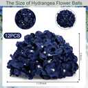 11.81 Inch Navy Blue Hydrangea Flower Balls for Centerpieces