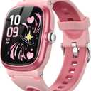 Kids Smart Watch with Heart Rate/Sleep/Stress Monitor, Kid Fitness Tracker Watch Pedometer, Smartwatches for Girls Boys with Family Account, Games, IP68 Waterproof - Smart Watch for Kids 4-16, Pink