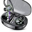 PEFUPEW Wireless Earbuds Bluetooth with Noise Canceling Mic Headsets for Sports Black