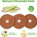 Hanging Citronella Incense Coil and Holder Outdoor Candles - Each Coil Could Last for 24 Hours - Suitable for Outdoor Camping, Patio, Hiking,etc, 6 Pack