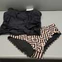 Eomenie Women's Swimsuit Tankini Tummy Control Bathing Suits Two Piece Full Coverage Slim Swim Suits with High Waisted Bottom (XX-Large, Black and Printed)