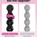 Farery Bubble Curling Wand for Long Hair - 32mm Ceramic Coated Springless Barrel for Defined Spiral Curls & Waves, Smooth Shine, Includes Heat Resistant Glove, 5 Temp Settings, Dual Voltage