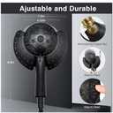 Shower Heads with Handheld Spray Combo: 7.2" Rain Shower Head & Handheld Shower Head 2-IN-1 Shower Head with 60" Hose (BLACK), Shower Trim Systems