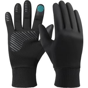 Winter Gloves for Women and Men: Water Resistant Thermal Gloves for Running, Hiking, Cold Weather Touchscreen Gloves for Snow, Outdoor Work (XX-Small, Black)