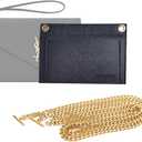 MONOGRAM Clutch Conversion Kit Premium Felt Inset With 120cm Chain For her (blackgold)