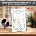 EHWINE 12 Pack Acrylic Sign Holder 8.5 x 11, Black Picture Frame Stand up Table Top Sign Holders, Slanted Back Paper Holder Clear Display Stand Menu Flyer Holder for Wedding Party