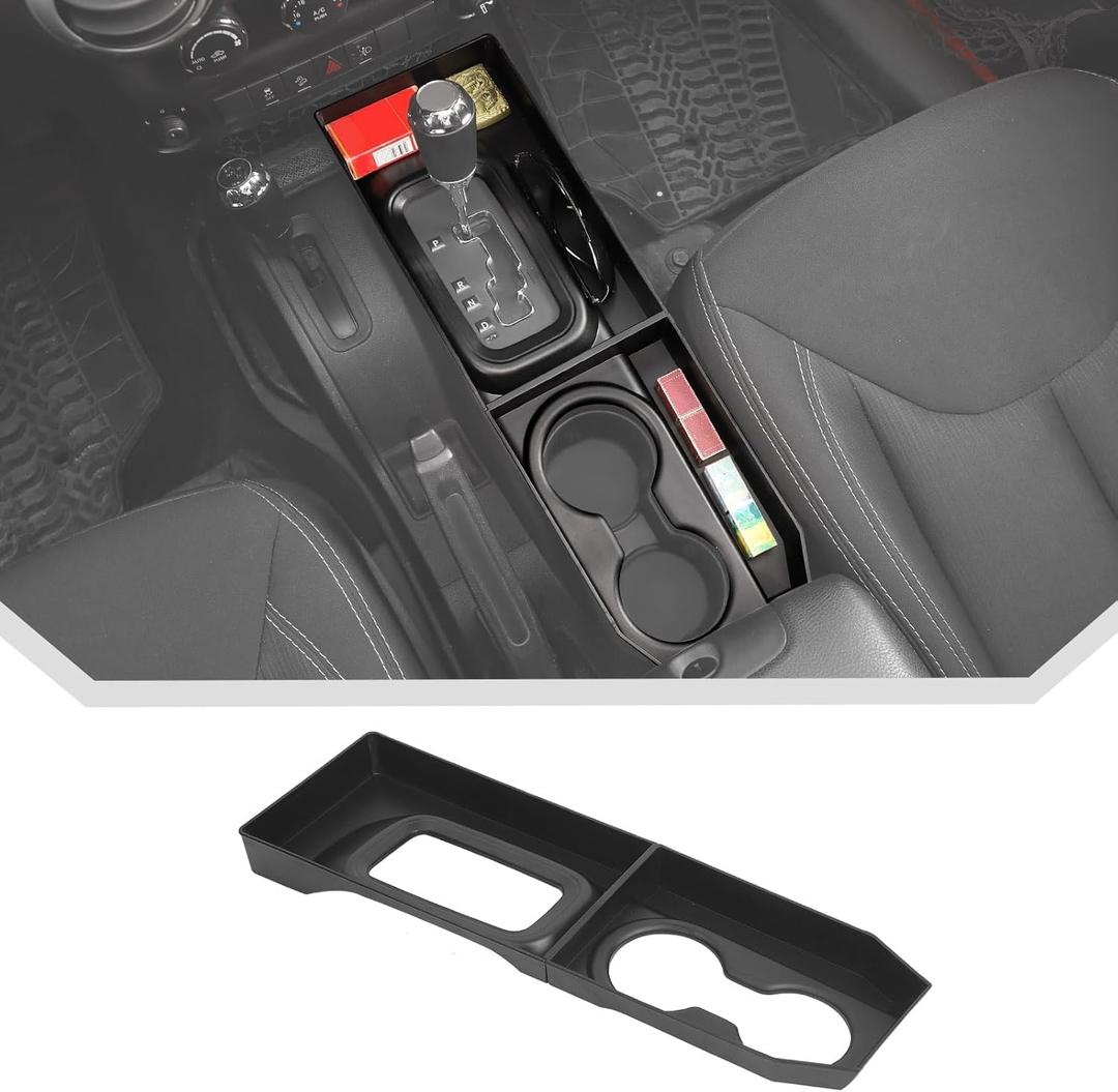 JeCar Center Console Storage Tray Organizer Fit for Jeep Wrangler JK JKU 2011-2017 (2pcs)