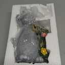 Solar Cat Statue Outdoor Decor-9.4" Welcome Garden with Sculpture Solar Lantern Flowers,Weatherproof Resin Art for Patio, Lawn,Yard Outside, for Women,Grandma,Adults,Kids,Cat Lovers