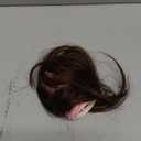 EINAEY Clip in Bangs – 100% Real Human Hair Fringe with Temples, Brown French Bangs Hair Clip Hairpiece for Women, Natural Look, Easy Trim & Secure BB Clips for Daily Wear