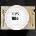 SharkBliss Funny 70th Birthday Cocktail Napkins, 100 Pack Black We're Gonna Party Like It's 1955 Disposable Paper Beverage Cocktail Napkins for Women Her 70th Birthday Party, 2-Ply, 5x5" (1955 Black)