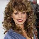GNIMEGIL 14 Inch Mixed Blonde Big Hair 80s Wig Women Short Curly Wigs For Women Soft Synthetic Hair Loose Curly Wig With Bangs Vintage Halloween Costume Farrah Fawcett Wigs Carnival Party For Woman