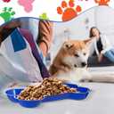 Nitial 60 Pcs Dog Bone Shaped Serving Trays, Plastic Dog Birthday Decorations Colorful Pet Patrol Plates Food Bowls Disposable Tableware Party Supplies(Bright Color)
