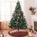 Football Christmas Tree Skirt 36 Inch Mat Funny Party Holiday Festive Decor Supplies for Home Occasion Ornament Decorations