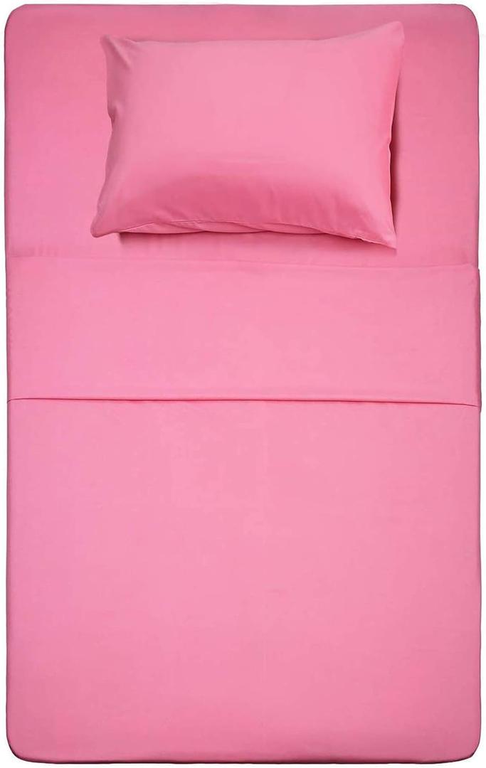 Best Season 3 Piece Bed Sheet Set (Twin,Peach Pink) 1 Flat Sheet,1 Fitted Sheet and 1 Pillow Cases,100% Brushed Microfiber 1800 Luxury Bedding,Deep Pockets,Extra Soft & Fade Resistant