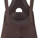 Cycling Bib Shorts for Men - Road Bike Bicycle Breathable Padded Riding Tights (Brown, L)