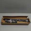 Curtain Rods for Windows 35-47 inch, 5/8 inch Matte Black Curtain Rod with Brackets Adjustable Telescoping for Bedroom Kitchen Study Living Room