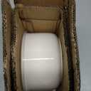 Oversized Soup Bowl with Handle: 38 oz Ceramic Soup Mug with Lid - Microwave Safe Jumbo Food Storage Container for Ramen Cereal Breakfast Meal Prep Office Lunch Dorm Living - White 6 Inch