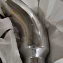 5 inch Diesel Exhaust, Exhaust Pipe Tip Elbow with a Clamp. 5'' Inlet 8'' Outlet 23'' Long chrome exhaust tips