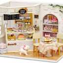 Kisoy Romantic and Cute Dollhouse Miniature DIY House Kit Creative Room Perfect DIY Gift for Friends,Lovers and Families (Cake Diary)
