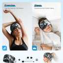 LOVE EYE Sleep Headphones Headband Bluetooth 5.4, Sports Headband Earphones Wireless Sleeping Eye Mask with HD Stereo Speaker for Workout Jogging Yoga Insomnia Travel Meditation Gifts (Painting Black)