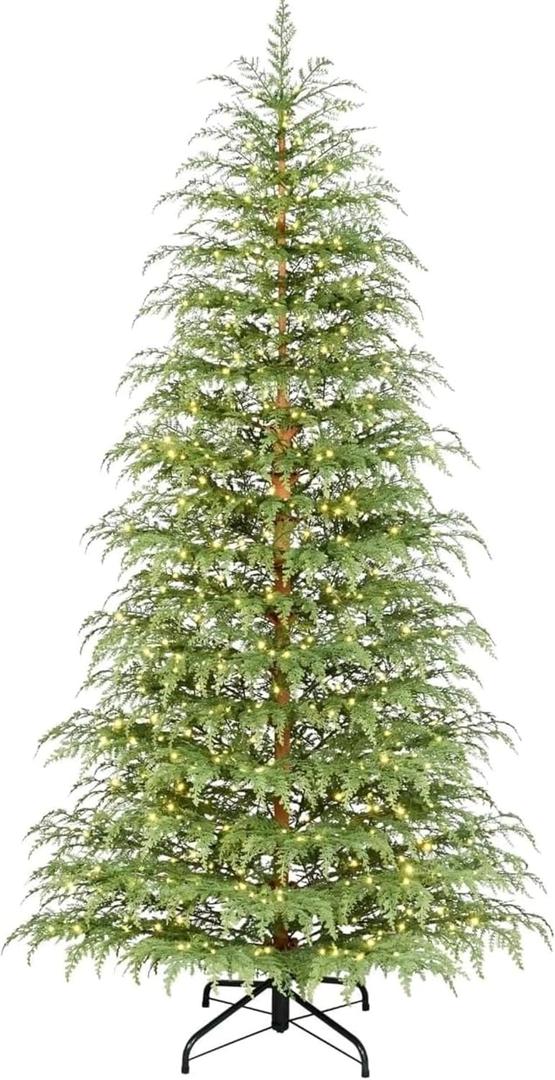 My Tx House Cypress Artificial Christmas Tree, Green, 7.5 ft, Traditional Holiday Decor