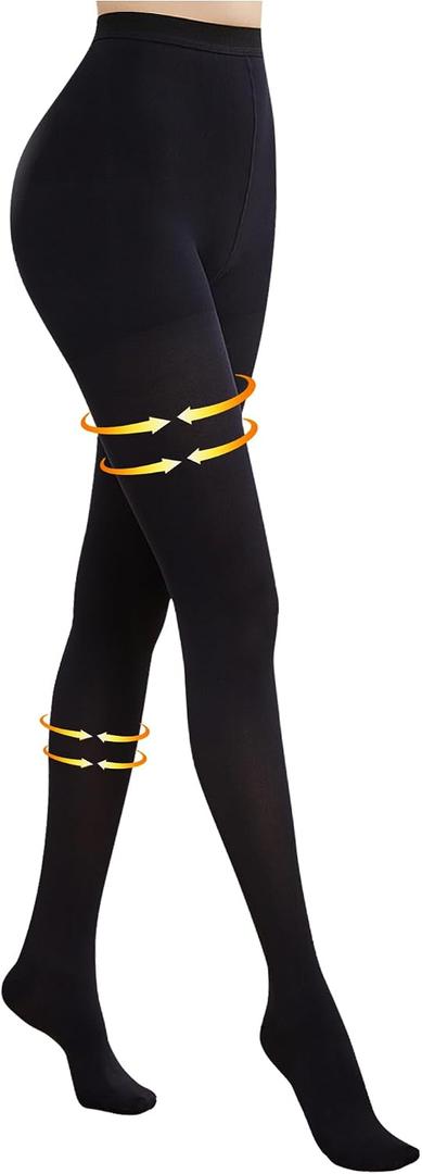 Medical Compression Pantyhose for Women Men, 15-20 mmHg Compression Tights, Closed Toe Graduated Compression Stockings, High Waist Compression Leggings, Support Hose for Varicose Veins, Edema L