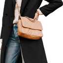 Women's Winter Pea Coat Notch Laple Double Breasted Casual Wool Blend Trench Coats (X-Large, Black)