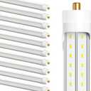 75w 8ft Led Bulbs, 9500lm 5000k 8' Led Bulb, V Shaped Clear Cover T8 Led Tube Lights 8ft, T8 Led Bulbs 8 Foot, 8' Led Replacement for T8 T10 T12 F96t12 Tubes