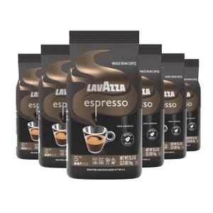 Lavazza Espresso Whole Bean Coffee, Medium Roast, 100% Arabica, 2.2 lb Bag (Pack of 6) (EXP 04/16/27)