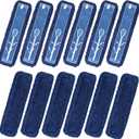 Matthew Cleaning 36'' Industrial Strength Cotton Dust Mop Refill Washable Replacement Heads for Residential & Commercial Use Fit Standard Dust Mop Frames, Hardwood, Laminate, Concrete Floors 12 Pack (Blue)