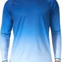 KPSUN Mens Swim Shirts UPF 50+ Rash Guard Long Sleeve Sun UV Protection Beach Shirts Quick Dry Fishing T-Shirt, L