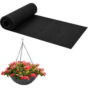 16x120 Inch Fabric Planter Liner Roll for Replacement - Non Woven Plant Felt Liner Roll, Alternative Coconut Fiber Replacement, Easy to Cut for Planter and Hanging Flower Basket Window Box