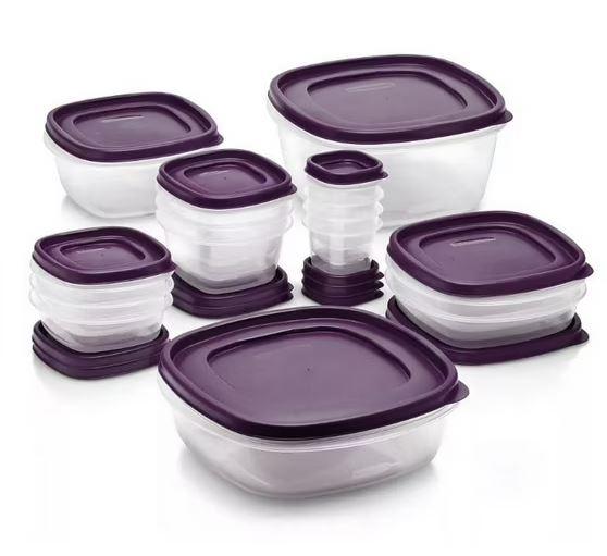 Rubbermaid 40pc Food Storage Containers Easy Find Lids Amethyst