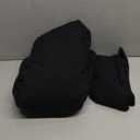 MooMee Bedding Duvet Cover Set 100% Washed Cotton Linen Like Textured Breathable Durable Soft Comfy (Solid Black, Full 80"x90")