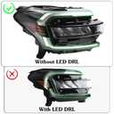 YEQSHNG RH Without DRL Black Trim Strip Headlight Assembly Compatible with 2022-2024 Ford Expedition XLT Headlamp Right Passenger Side NL1Z-13008-P NL1B-13E014-CP