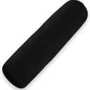 1 MIDDLE ONE Round Body Pillow for Adults, Long Bolster Pillow for Bed with Removable Velvet Cover, Decorative Tube Roll Cylinder Pillow, 35 x 7.87 Inch, Black