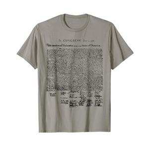 Declaration of Independence liberty tee shirt for Americans T-Shirt Slate Male Large