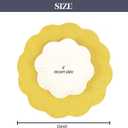 AHHFSMEI Round Faux Linen Placemats Set of 4 Heat Resistant Non-Slip Stain Proof Table Mats for Kitchen Dining Elegant Decor Place Mats (Yellow,4)
