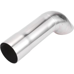 Motoforti 2" ID Inlet Turn Down Exhaust Tip 9" Inch 230mm Overall Length Silver Tone T304 Stainless Steel 2" Outlet OD Tailpipe Tip Surface Polishing Mandrel Bend Elbow Tube