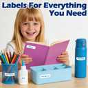 540pcs Multi-Use Removable Labels, Waterproof Blank Label Stickers for Water Bottles, Home Storage and School Daycare Name Tag (Blue)