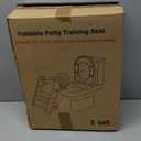 Primlect Space-Saving Potty Training Seat with Ladder, Adjustable Step and Toilet Seat Height, Top Handles for Easy Climbing, Easy to Carry, Portable Toddler Toilet Trainer for Small Bathrooms (Gray)