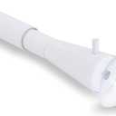 Shower Curtain Rod No Drilling, Spring Tension Rod, 56-98 Inch, 3/4 Inch Diameter, Suction Cup on Either End, 1Pc, White