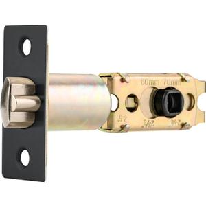 Adjustable Door Latch 2-3/8''(60mm) or 2-3/4''(70mm), 45 Turning Angle Universal Door Lock Replacement Part with 3/10'' (7.7mm) Square Hole, Handles or Deadbolts Not Included