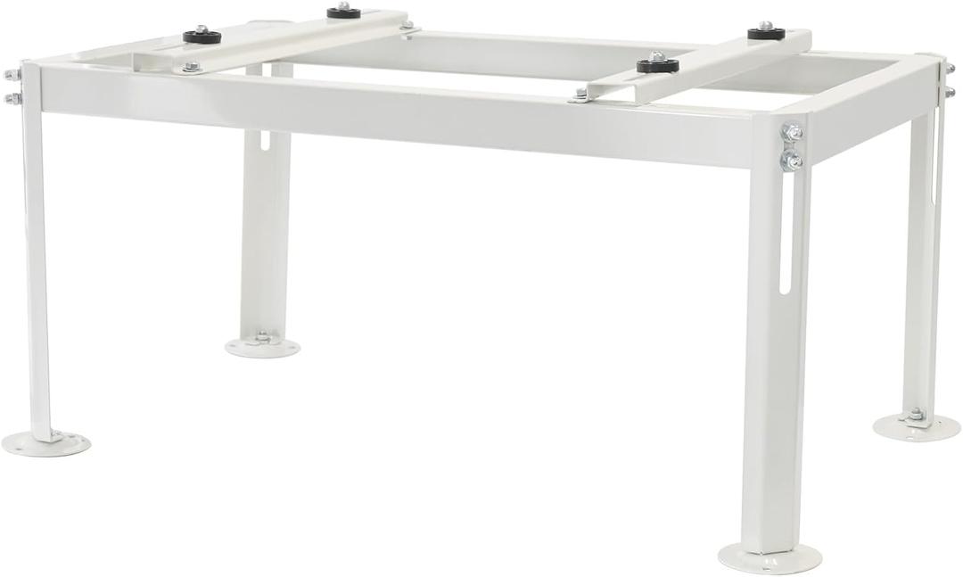 Mini Split Ground Stand for 9000-36000 BTU Ductless Mini Split Air Conditioner Heat PumpHeavy-Duty Condenser Stand for Air Conditioners, White (White, 9000-36000 BTU)