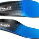 Plantar Fasciitis Feet Insoles Arch Supports Orthotics Inserts Relieve Flat Feet, High Arch (Mens 10-10 1/2 | Womens 12-12 1/2) (Gray)