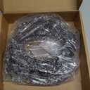 Fudios Lighted Iced Garland with Timer 48 LED Fairy Lights 6ft Battery or USB Plug for Mantle Decor, Lit Christmas Brown Twig Garland Winter Home Holiday Indoor Use