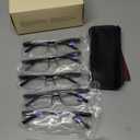 6 pack Executive Style Reading Glasses Men - Durable Readers with 99% Blue Light Blocking - Comfortable Fit with TR90 Frames (Black), +2.5
